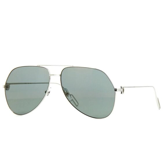 NEW CARTIER SUNGLASSES SILVER MEN CARTIER CT0110S 004